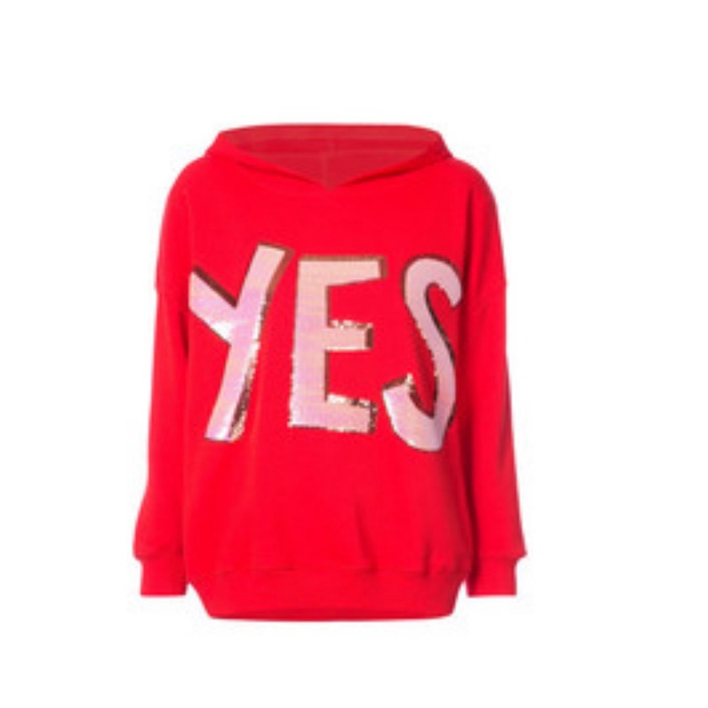 Alice + Olivia Red Graphic Sweatshirt